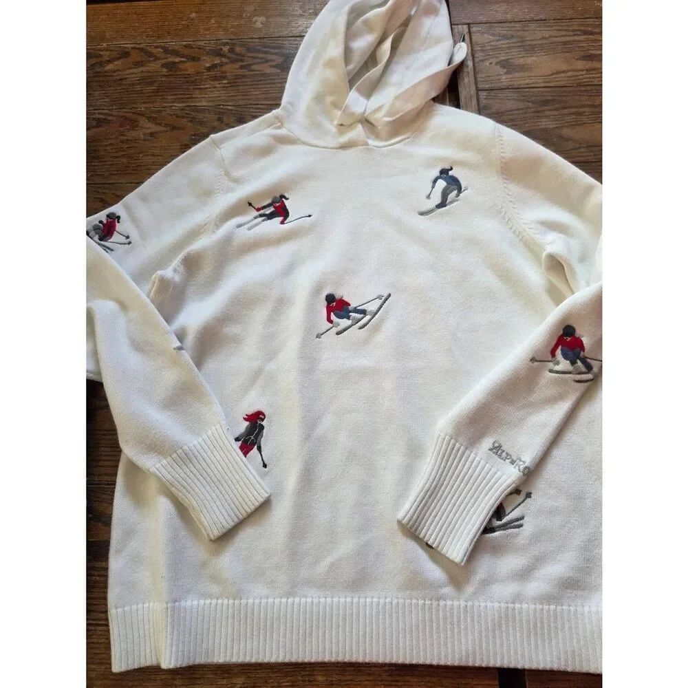 Alp N Rock Francesca Hoodie Ivory Skiers Sz Large - Picture 2 of 5